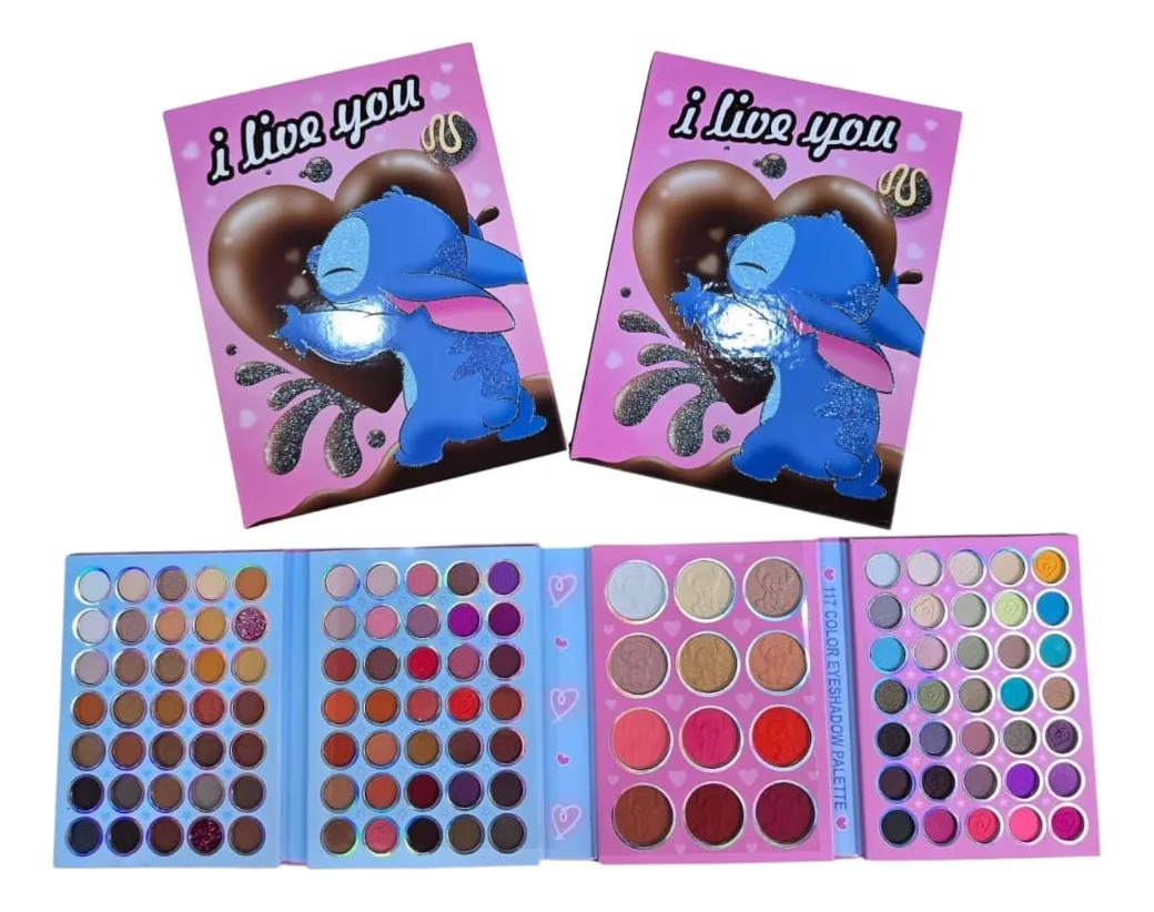 Paleta de sombras I Love You 117 colores Stich